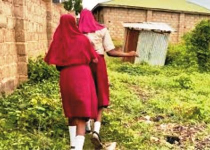 Nigerian girls walking to school in rural areas, facing challenges of distance, safety, and poverty